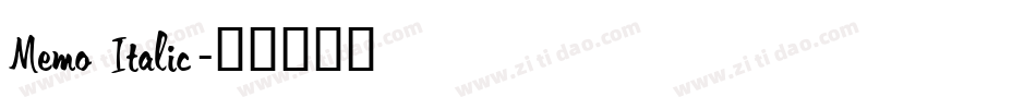 Memo Italic字体转换